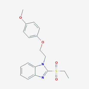 molecular formula C18H20N2O4S B493900 2-(ethylsulfonyl)-1-[2-(4-methoxyphenoxy)ethyl]-1H-benzimidazole 