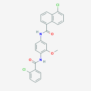 5-chloro-N-{4-[(2-chlorobenzoyl)amino]-3-methoxyphenyl}-1-naphthamide