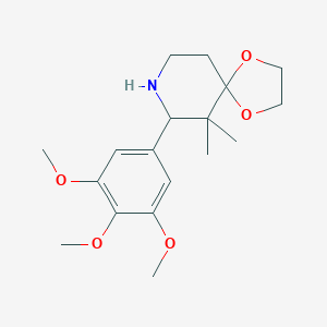 molecular formula C18H27NO5 B493904 6,6-Dimethyl-7-(3,4,5-trimethoxyphenyl)-1,4-dioxa-8-azaspiro[4.5]decane 