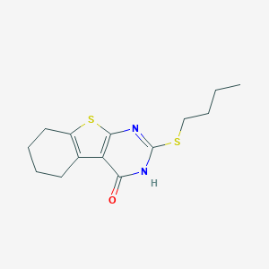molecular formula C14H18N2OS2 B493909 2-(butylsulfanyl)-5,6,7,8-tetrahydro[1]benzothieno[2,3-d]pyrimidin-4(3H)-one CAS No. 337349-22-1