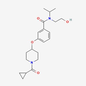 3-{[1-(cyclopropylcarbonyl)-4-piperidinyl]oxy}-N-(2-hydroxyethyl)-N-isopropylbenzamide