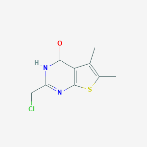 molecular formula C9H9ClN2OS B493913 2-(chloromethyl)-5,6-dimethylthieno[2,3-d]pyrimidin-4(3H)-one CAS No. 89567-05-5