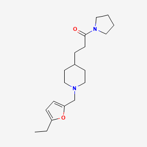 1-[(5-ethyl-2-furyl)methyl]-4-[3-oxo-3-(1-pyrrolidinyl)propyl]piperidine