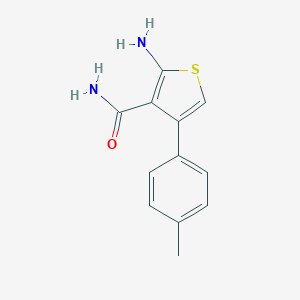 molecular formula C12H12N2OS B493917 2-氨基-4-(4-甲基苯基)噻吩-3-甲酰胺 CAS No. 869947-78-4