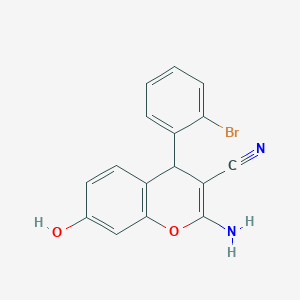 2-amino-4-(2-bromophenyl)-7-hydroxy-4H-chromene-3-carbonitrile