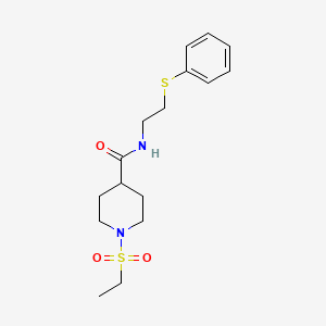 1-(ETHANESULFONYL)-N-[2-(PHENYLSULFANYL)ETHYL]PIPERIDINE-4-CARBOXAMIDE