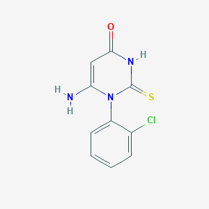 molecular formula C10H8ClN3OS B493924 6-Amino-1-(2-chlorophenyl)-2,3-dihydro-2-thioxopyrimidine-4-one CAS No. 180028-92-6
