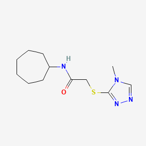 N-cycloheptyl-2-[(4-methyl-4H-1,2,4-triazol-3-yl)thio]acetamide