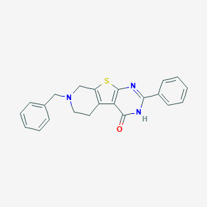 molecular formula C22H19N3OS B493934 11-Benzyl-5-phenyl-8-thia-4,6,11-triazatricyclo[7.4.0.02,7]trideca-1(9),2(7),5-trien-3-one 