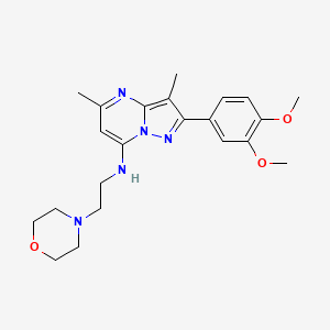 2-(3,4-dimethoxyphenyl)-3,5-dimethyl-N-[2-(4-morpholinyl)ethyl]pyrazolo[1,5-a]pyrimidin-7-amine