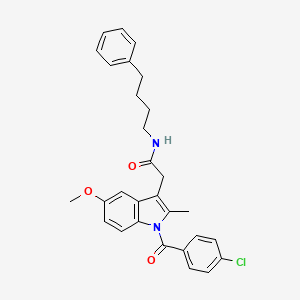 2-[1-(4-chlorobenzoyl)-5-methoxy-2-methyl-1H-indol-3-yl]-N-(4-phenylbutyl)acetamide