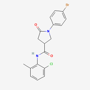 1-(4-bromophenyl)-N-(2-chloro-6-methylphenyl)-5-oxo-3-pyrrolidinecarboxamide