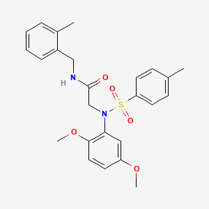 molecular formula C25H28N2O5S B4939384 N~2~-(2,5-dimethoxyphenyl)-N~1~-(2-methylbenzyl)-N~2~-[(4-methylphenyl)sulfonyl]glycinamide 