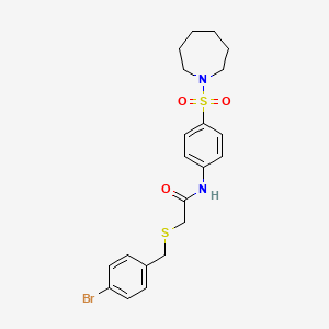 N-[4-(1-azepanylsulfonyl)phenyl]-2-[(4-bromobenzyl)thio]acetamide