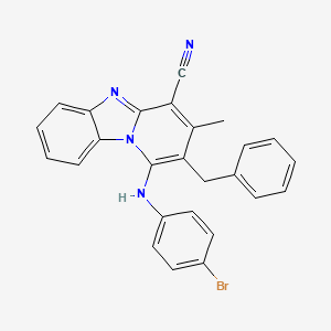 2-benzyl-1-[(4-bromophenyl)amino]-3-methylpyrido[1,2-a]benzimidazole-4-carbonitrile