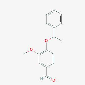 3-methoxy-4-(1-phenylethoxy)benzaldehyde