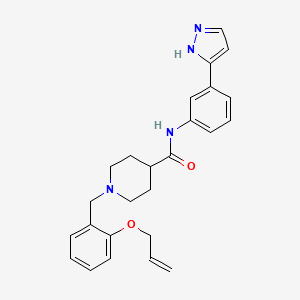 1-[2-(allyloxy)benzyl]-N-[3-(1H-pyrazol-5-yl)phenyl]-4-piperidinecarboxamide