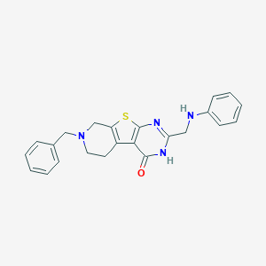 molecular formula C23H22N4OS B493942 5-(Anilinomethyl)-11-benzyl-8-thia-4,6,11-triazatricyclo[7.4.0.02,7]trideca-1(9),2(7),5-trien-3-one 
