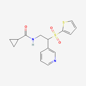 N-[2-(3-pyridinyl)-2-(2-thienylsulfonyl)ethyl]cyclopropanecarboxamide