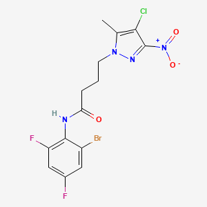 N-(2-bromo-4,6-difluorophenyl)-4-(4-chloro-5-methyl-3-nitro-1H-pyrazol-1-yl)butanamide