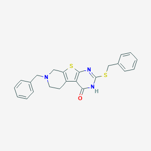 molecular formula C23H21N3OS2 B493943 11-Benzyl-5-benzylsulfanyl-8-thia-4,6,11-triazatricyclo[7.4.0.02,7]trideca-1(9),2(7),5-trien-3-one 