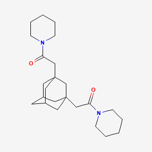 1,1'-[tricyclo[3.3.1.1~3,7~]decane-1,3-diylbis(1-oxo-2,1-ethanediyl)]dipiperidine