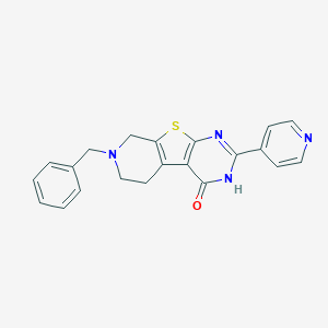 molecular formula C21H18N4OS B493945 11-Benzyl-5-pyridin-4-yl-8-thia-4,6,11-triazatricyclo[7.4.0.02,7]trideca-1(9),2(7),5-trien-3-one 