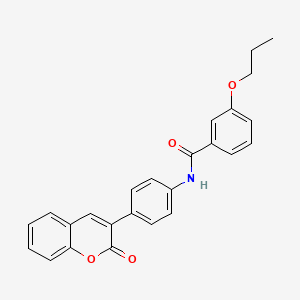 N-[4-(2-oxo-2H-chromen-3-yl)phenyl]-3-propoxybenzamide