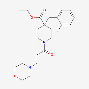 ethyl 4-(2-chlorobenzyl)-1-[3-(4-morpholinyl)propanoyl]-4-piperidinecarboxylate