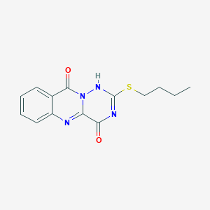 molecular formula C14H14N4O2S B493947 2-butylsulfanyl-1H-[1,2,4]triazino[6,1-b]quinazoline-4,10-dione 