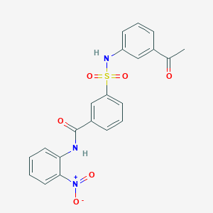 3-{[(3-acetylphenyl)amino]sulfonyl}-N-(2-nitrophenyl)benzamide