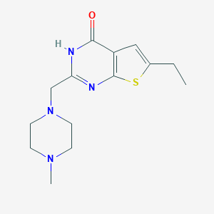 molecular formula C14H20N4OS B493948 6-ethyl-2-[(4-methyl-1-piperazinyl)methyl]thieno[2,3-d]pyrimidin-4(3H)-one 