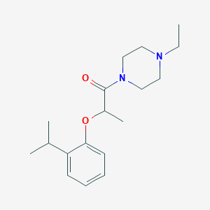 1-ethyl-4-[2-(2-isopropylphenoxy)propanoyl]piperazine