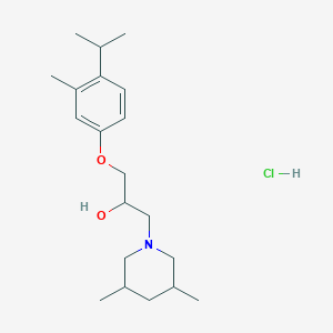 1-(3,5-Dimethylpiperidin-1-yl)-3-(3-methyl-4-propan-2-ylphenoxy)propan-2-ol;hydrochloride