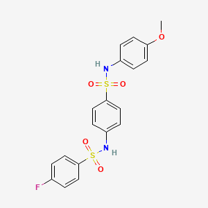 4-fluoro-N-(4-{[(4-methoxyphenyl)amino]sulfonyl}phenyl)benzenesulfonamide