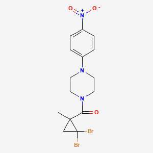 (2,2-Dibromo-1-methylcyclopropyl)[4-(4-nitrophenyl)piperazin-1-yl]methanone