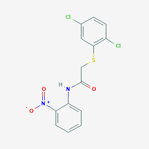 molecular formula C14H10Cl2N2O3S B4939573 2-(2,5-dichlorophenyl)sulfanyl-N-(2-nitrophenyl)acetamide 