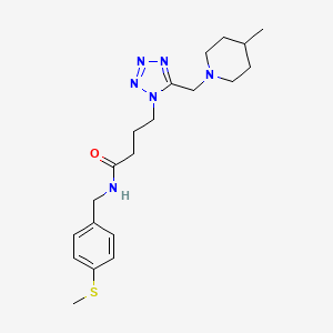 4-{5-[(4-methyl-1-piperidinyl)methyl]-1H-tetrazol-1-yl}-N-[4-(methylthio)benzyl]butanamide