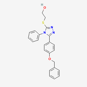 molecular formula C23H21N3O2S B4939579 2-[[4-Phenyl-5-(4-phenylmethoxyphenyl)-1,2,4-triazol-3-yl]sulfanyl]ethanol 