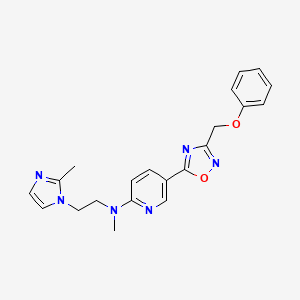 N-methyl-N-[2-(2-methyl-1H-imidazol-1-yl)ethyl]-5-[3-(phenoxymethyl)-1,2,4-oxadiazol-5-yl]-2-pyridinamine