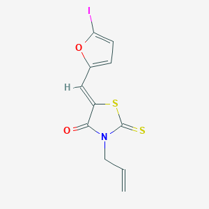 3-allyl-5-[(5-iodo-2-furyl)methylene]-2-thioxo-1,3-thiazolidin-4-one