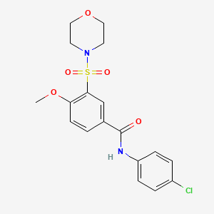 N-(4-chlorophenyl)-4-methoxy-3-(morpholin-4-ylsulfonyl)benzamide