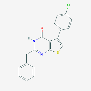 molecular formula C19H13ClN2OS B493971 2-benzyl-5-(4-chlorophenyl)thieno[2,3-d]pyrimidin-4(3H)-one 
