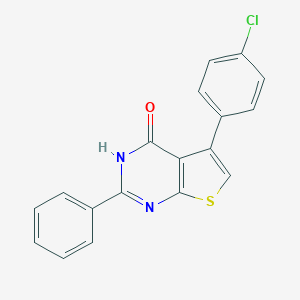 molecular formula C18H11ClN2OS B493972 5-(4-chlorophenyl)-2-phenylthieno[2,3-d]pyrimidin-4(3H)-one 