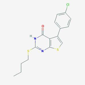 2-(butylsulfanyl)-5-(4-chlorophenyl)thieno[2,3-d]pyrimidin-4(3H)-one