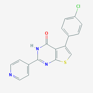 molecular formula C17H10ClN3OS B493976 5-(4-chlorophenyl)-2-(4-pyridinyl)thieno[2,3-d]pyrimidin-4(3H)-one 