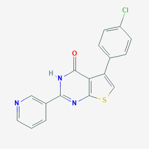 molecular formula C17H10ClN3OS B493977 5-(4-chlorophenyl)-2-(3-pyridinyl)thieno[2,3-d]pyrimidin-4(3H)-one 