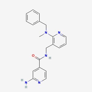 2-amino-N-({2-[benzyl(methyl)amino]-3-pyridinyl}methyl)isonicotinamide