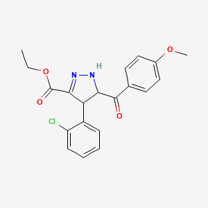 ethyl 4-(2-chlorophenyl)-5-[(4-methoxyphenyl)carbonyl]-4,5-dihydro-1H-pyrazole-3-carboxylate