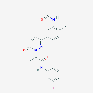 2-{3-[3-(acetylamino)-4-methylphenyl]-6-oxopyridazin-1(6H)-yl}-N-(3-fluorophenyl)propanamide